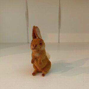 Vintage West Germany Kunstlerschutz Wagner Flocked Bunny Rabbit Labeled Handwork